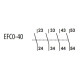 Блок-контакт ETI 004641523 EFC0-40 (4NO)