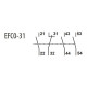 Блок-контакт ETI 004641526 EFC0-31 (3NO+1NC)