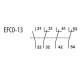Блок-контакт ETI 004641527 EFC0-13 (1NO+3NC)