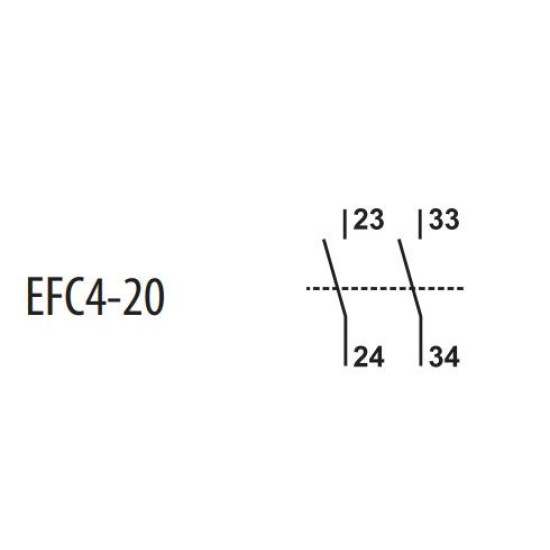 Блок-контакт ETI 004641540 EFC4-20 (2NO)