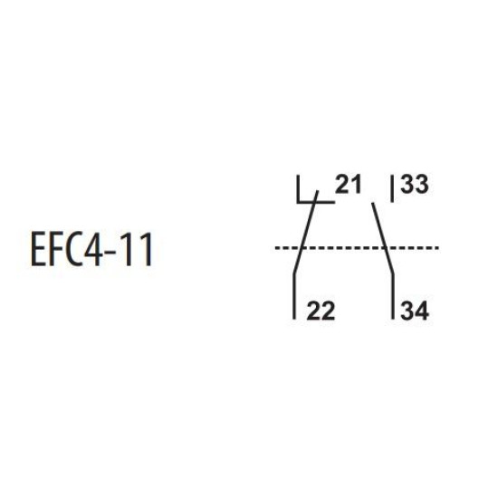 Блок-контакт ETI 004641541 EFC4-11 (1NO+1NC)