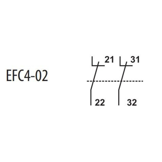 Блок-контакт ETI 004641542 EFC4-02 (2NC)