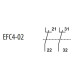 Блок-контакт ETI 004641542 EFC4-02 (2NC)