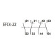 Блок-контакт ETI 004641544 EFC4-22 (2NO+2NC)