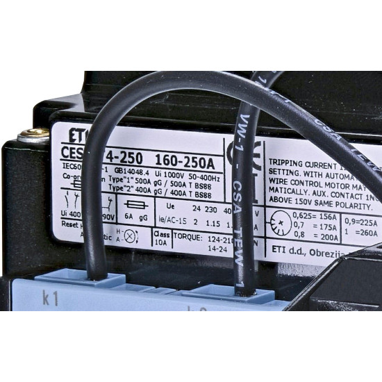 Теплове реле ETI 004646611 CES-RT4-250 (CES 140…400) 160-250А