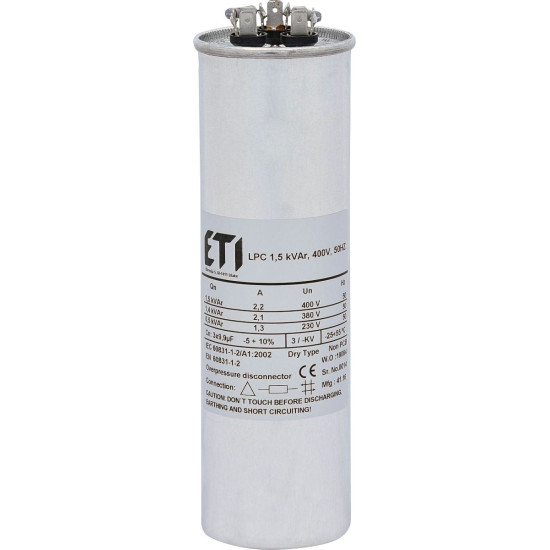 Конденсатор ETI 004656701 LPC 1.5kVAr (400V)