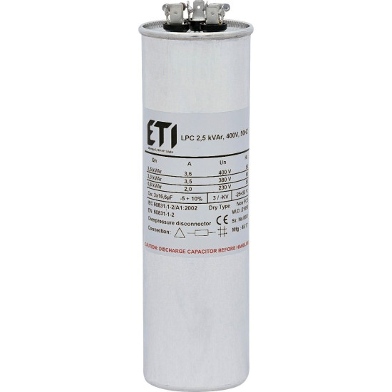 Конденсатор ETI 004656702 LPC 2.5kVAr (400V)
