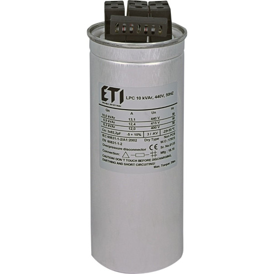 Конденсатор ETI 004656760 LPC 10kVAr (440V)
