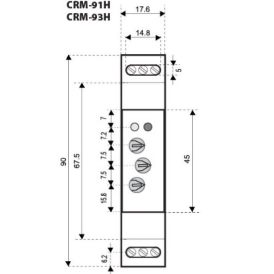 Багатофункціональне реле часу ETI 002470002 CRM-93 H UNI 12-240V AC/DC (3x8A AC1)