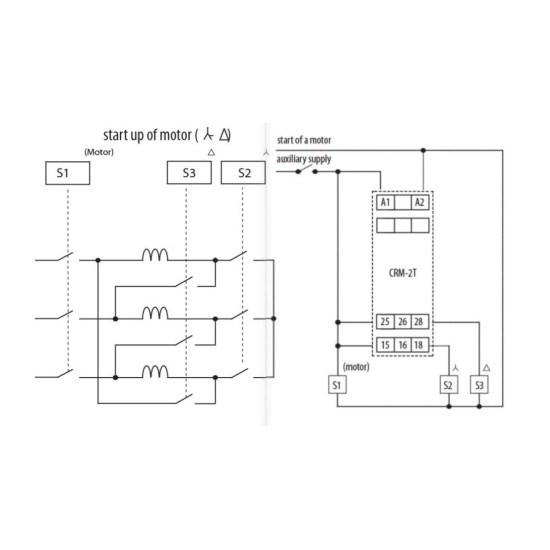 Реле пуску двигуна ETI 002470013 CRM-2T UNI (star/delta)