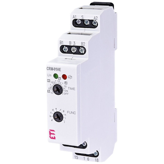 Багатофункціональне реле часу ETI 002470085 CRM-91HE UNI 12-240V AC/DC (1x16A AC1)