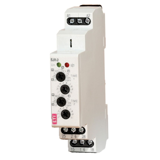 Двухрівневе реле часу ETI 002470090 SJR-2 UNI 12-240 AC/DC (2x16A AC1)