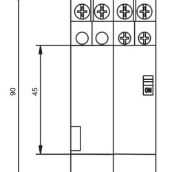 Імпульсне реле ETI 002464125 RBS 425-40 230V AC 25A (4НО AC1)