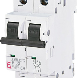 Автоматичний вимикач ETI 002123719 ETIMAT 10 2p B 32А (10 kA)