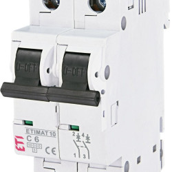 Автоматичний вимикач ETI 002133712 ETIMAT 10 2p C 6А (10 kA)
