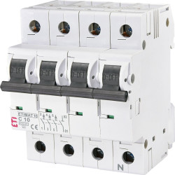 Автоматичний вимикач ETI 002136714 ETIMAT 10 3p+N C 10А (10 kA)