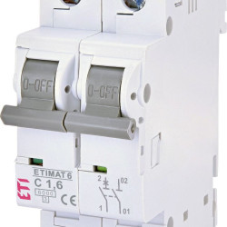 Автоматичний вимикач ETI 002142507 ETIMAT 6 1p+N C 1.6А (6 kA)