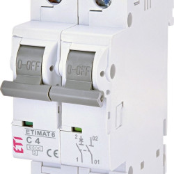 Автоматичний вимикач ETI 002142510 ETIMAT 6 1p+N C 4А (6 kA)