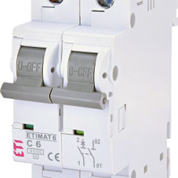 Автоматичний вимикач ETI 002142512 ETIMAT 6 1p+N C 6А (6 kA)