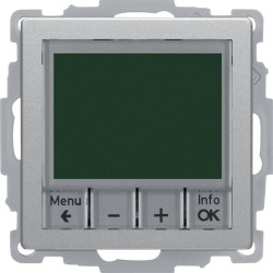 Цифровий термостат Berker 20446084 QX з дисплеєм 8А/250В (алюміній)