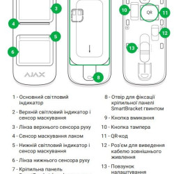 Бездротовий датчик руху Ajax 10641 Motion Protect Outdoor (білий)