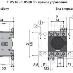 Вимикач навантаження ETI 004661404 CLBS 80 3P 80A "1-0" (без рукоятки)