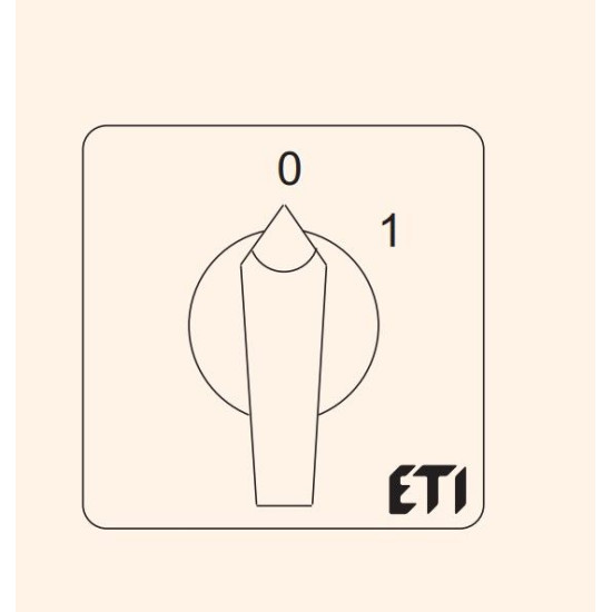 Кулачковий перемикач ETI 004773005 CS 63 90 U (1p "0-1" 63A)
