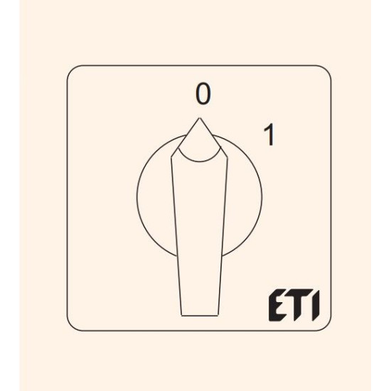 Кулачковий перемикач ETI 004773025 CS 16 92 U (4p "0-1" 16A)
