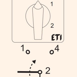 Кулачковий перемикач ETI 004773033 CS 16107 U (1p «0-1-2» 16A)