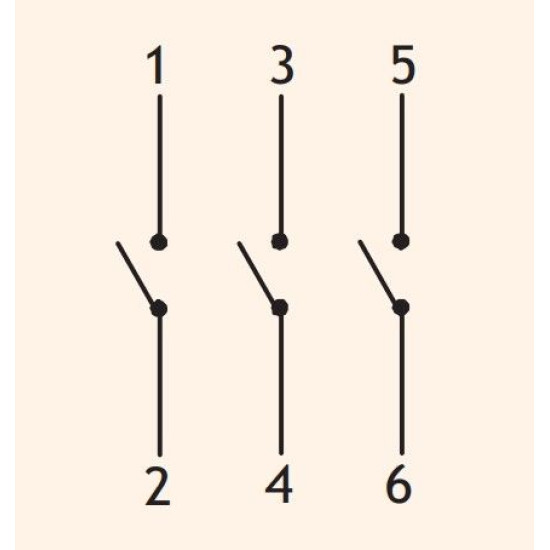Кулачковий перемикач ETI 004773068 CS 25 10 U LK 3p «0-1» 25A