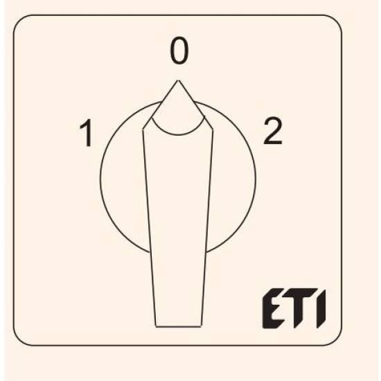 Кулачковий перемикач ETI 004773112 CS 16 52 U (2p «1-0-2» 16A)