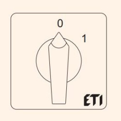 Кулачковий перемикач у корпусі ETI 004773177 CS 32 91 PNGLK (2p "0-1" IP65 32A блок)