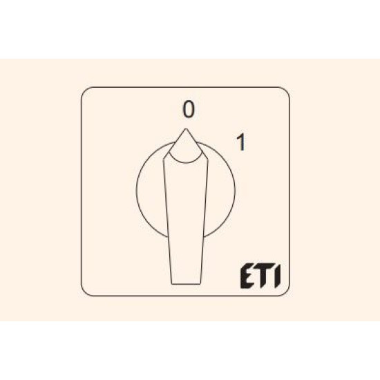 Кулачковий перемикач у корпусі ETI 004773183 CS 32 92 PNGLK (4p "0-1" IP65 32A блок)