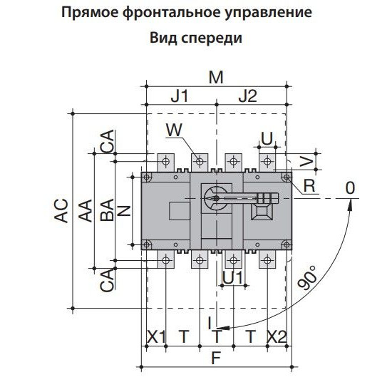 Вимикач навантаження ETI 004661462 LBS 4P 250 («1-0» 250А)
