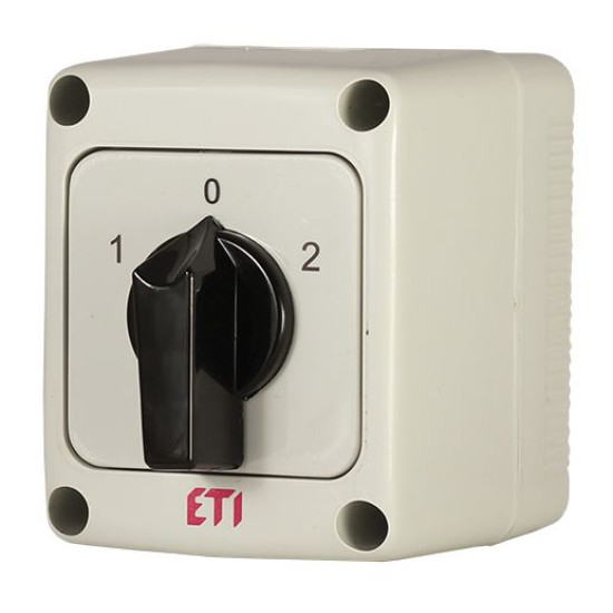 Кулачковий перемикач у корпусі ETI 004773186 CS 16 51 PN (1p «1-0-2» IP65 16A)