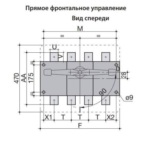 Вимикач навантаження ETI 004661457 LBS 3P 1600 («1-0» 1600А)