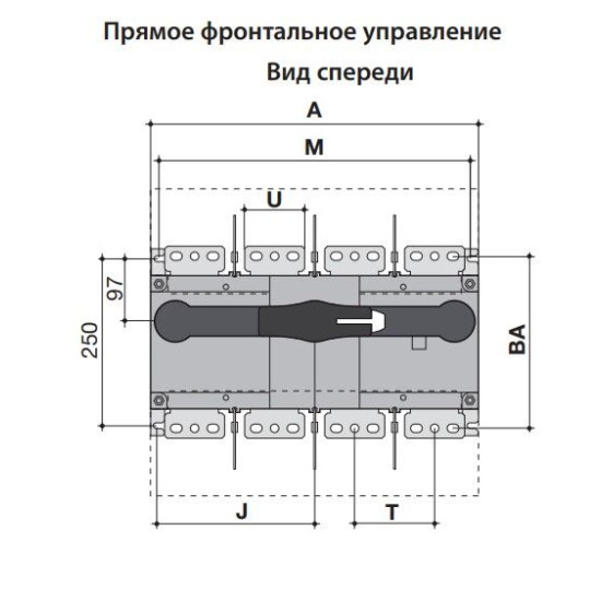 Вимикач навантаження ETI 004661460 LBS 3P 3200 («1-0» 3200А)