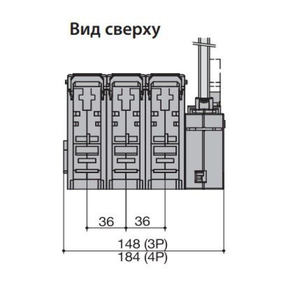 Роз'єднувач навантаження ETI 004661800 під запобіжники FLBS 125 3P («1-0» NH00 125A)