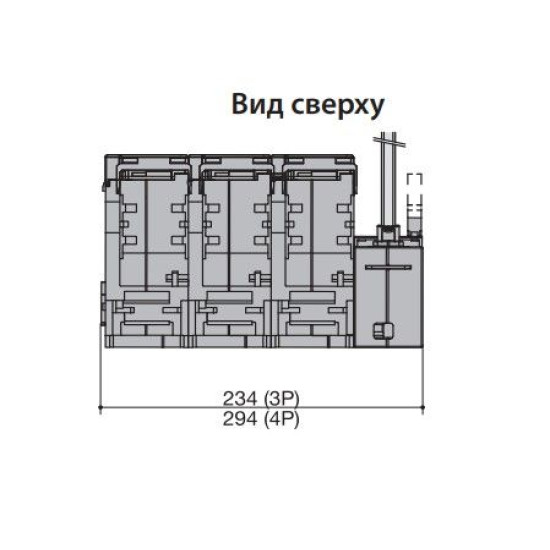 Роз'єднувач навантаження ETI 004661802 під запобіжники FLBS 250 3P («1-0» NH1 250A)
