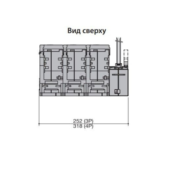 Роз'єднувач навантаження ETI 004661803 під запобіжники FLBS 400 3P («1-0» NH2 400A)