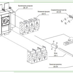 Вимикач навантаження ETI 004661853 LBS 100 2P DC1000 («1-0» 100A 1000V DC)