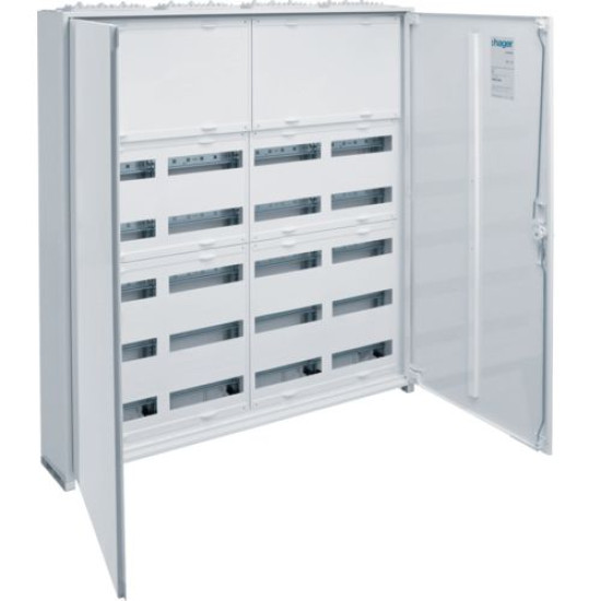 Щит Hager FWB74N Univers IP44/II 1100x1050x161мм 240 М із блоком для клем