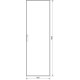 Секційна шафа Hager FG22KD Univers IP54/I 1900x600x600мм прозорі двері (сіра)