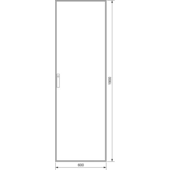 Секційна шафа Hager FG22LD Univers IP54/I 1900x600x400мм прозорі двері (сіра)