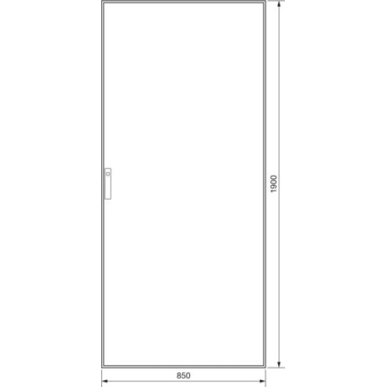 Секційна шафа Hager FG23LD Univers IP54/I 1900x850x400мм прозорі двері (сіра)