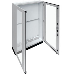 Підлоговий щит із прозорими дверима Hager FR24L1 Univers IP55/II 1850x1050x275мм із цоколем h=100мм