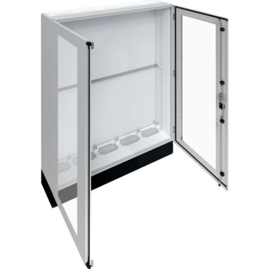 Підлоговий щит Hager FR25L1 Univers прозорі двері IP55 1850x1300x275мм цоколь 100мм