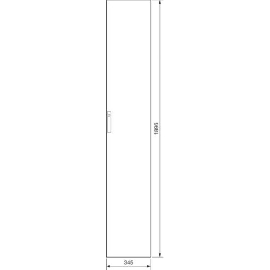 Непрозорі двері Hager FZ231XG Univers IP41 350х2000мм із замком
