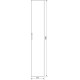 Непрозорі двері Hager FZ232XG Univers IP41 600х2000мм із замком