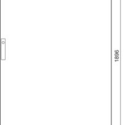 Непрозорі двері Hager FZ233XG Univers IP41 850х2000мм із замком